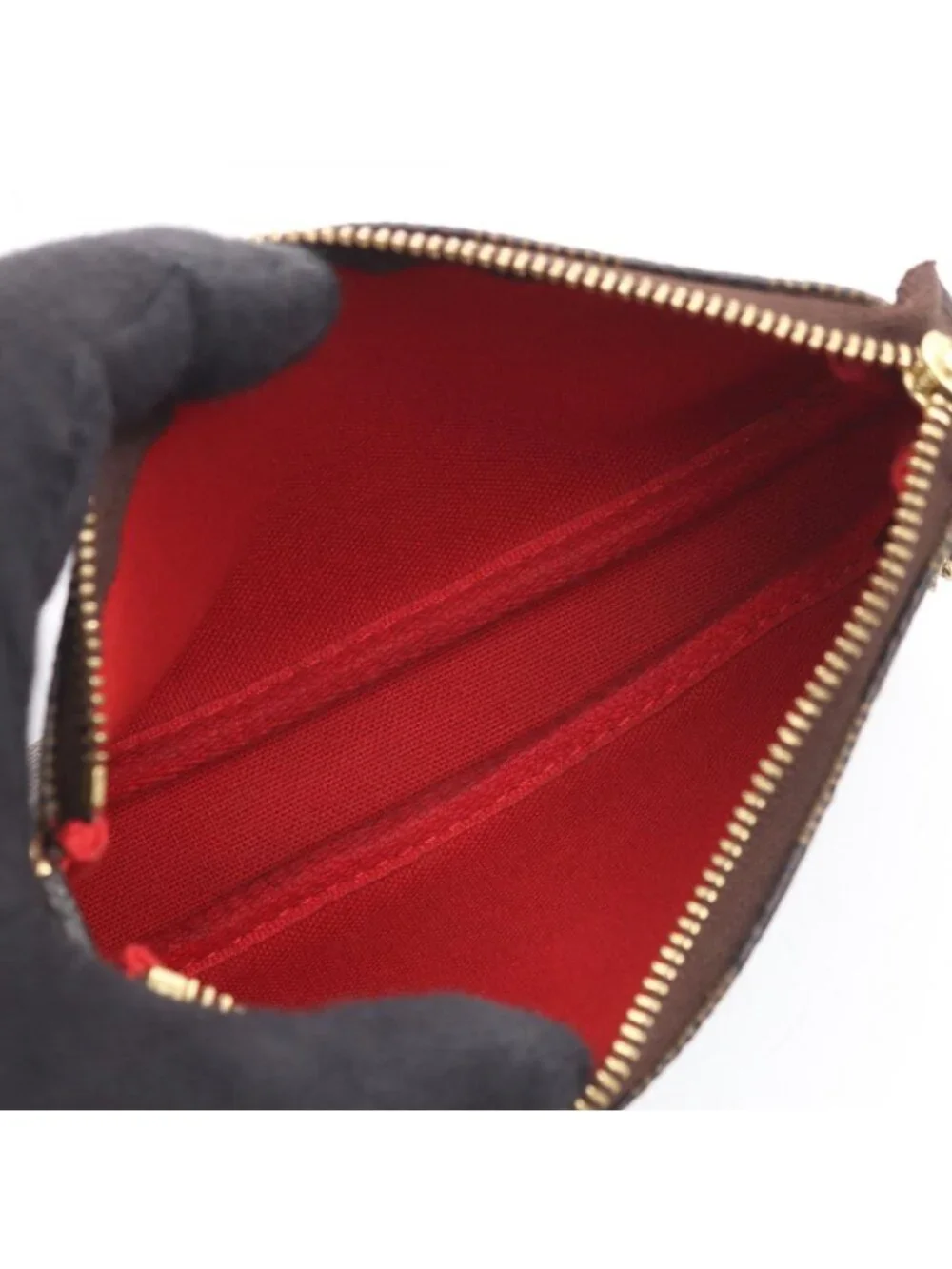 Louis Vuitton Handbag Mini Pochette Accessoires Damier Ebene Leather